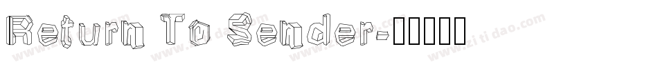 Return To Sender字体转换